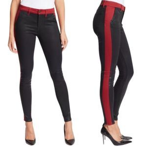 Skinnygirl Black Jeans with Red Stripes